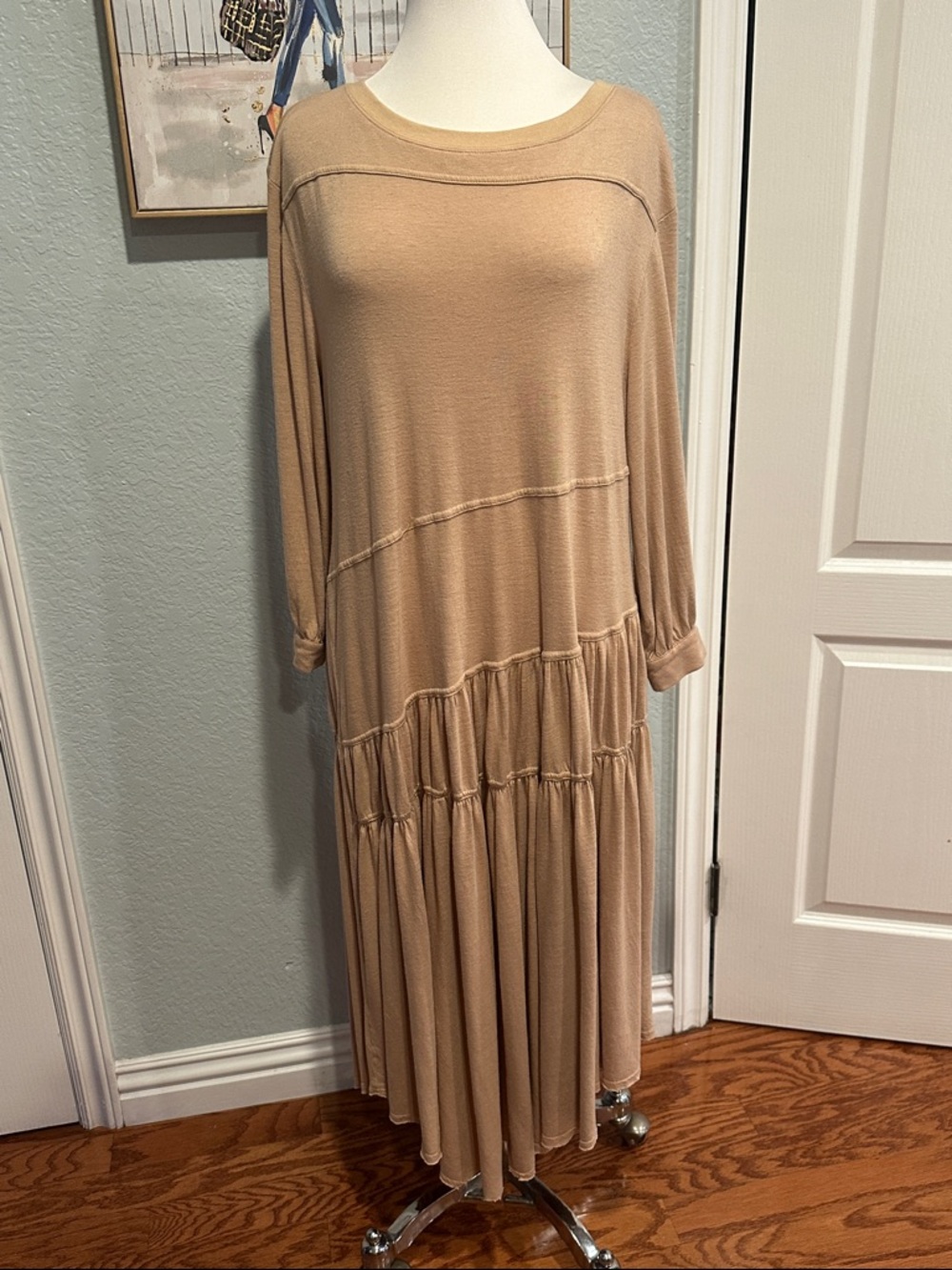 Free People Beach Sz Large Jilly Midi Dress • NEW! - Picture 2 of 13
